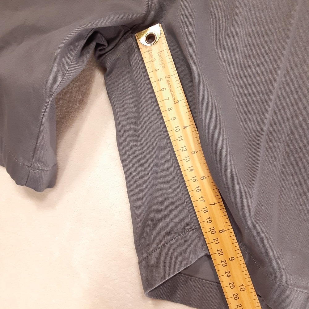 Roundtree & Yorke Casuals Mens Flat Front Chino Shorts 38 Gray 9" Inseam Stretch - Picture 8 of 9